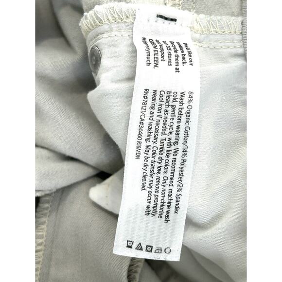 Eileen Fisher Slim Jeans Size 14 Off White Organic Cotton Ankle Fray Inseam 27” - Picture 6 of 7